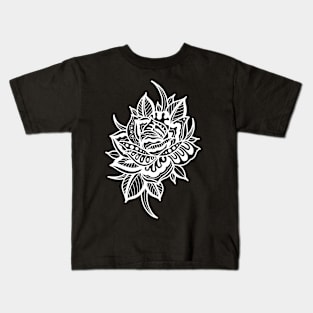 Abstract rose white Kids T-Shirt